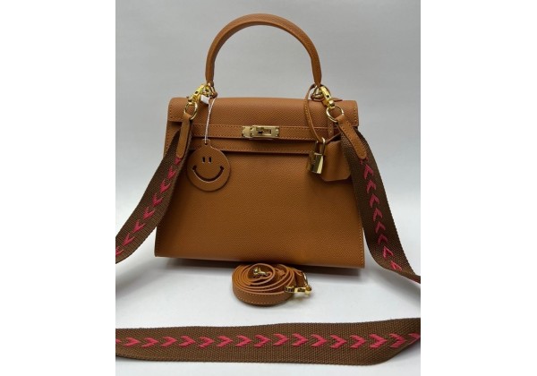 Женская сумка Hermes Kelly коричневая 
