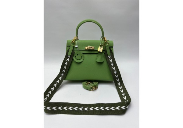 Женская сумка Hermes Kelly зеленая 