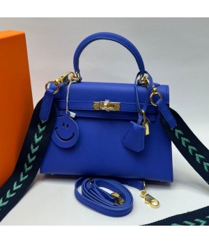 Женская сумка Hermes Kelly синяя