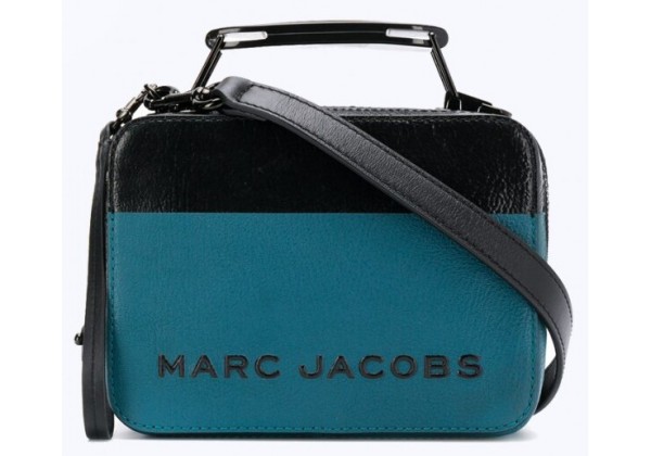 Женская сумка Marc Jacobs THE TEXTURED DIPPER MINI BOX черно-синяя