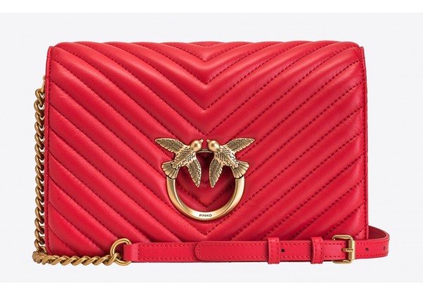 Pinko сумка Love Bag CLASSIC CLICK V QUILT красная 