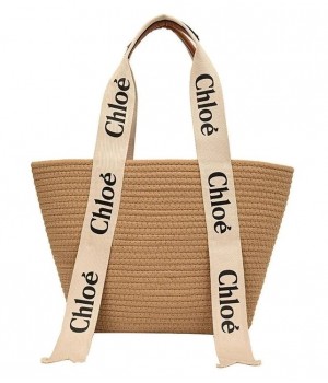 Cумка Chloe Woody Raffia Sand