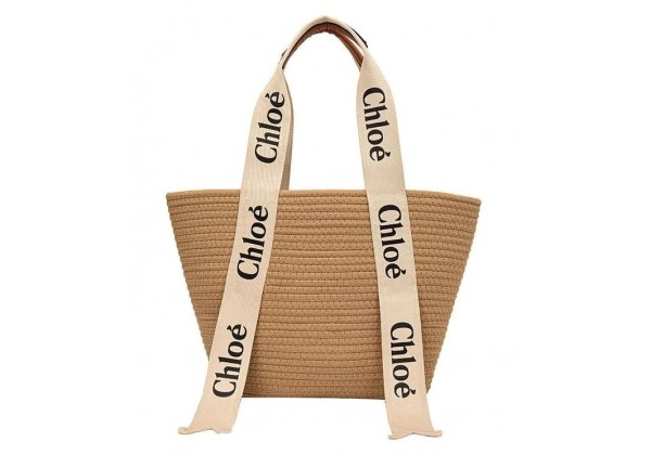 Cумка Chloe Woody Raffia Sand