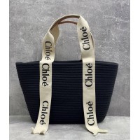 Cумка Chloe Woody Raffia Black