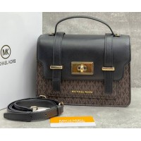 Сумка-портфель Michael Kors Satchel черно-коричневая