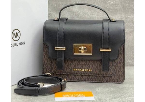 Сумка-портфель Michael Kors Satchel черно-коричневая