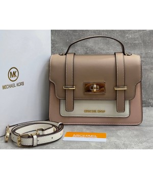 Сумка-портфель Michael Kors Satchel персиково-коричневая