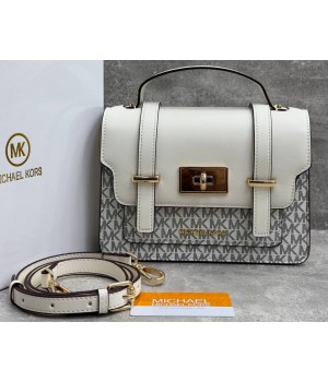 Сумка-портфель Michael Kors Satchel Logo белая