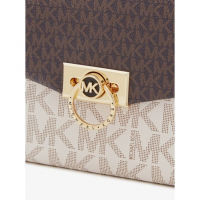 Сумка Michael Kors Hendrix Brown White Medium