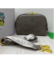 Prada сумка через плечо Ornament Crossbody темно-серая 