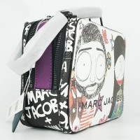 Женская Marc Jacobs сумка Mini Box с принтом белая