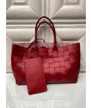 Сумка Bottega Veneta Large красная
