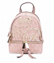Рюкзак Michael Kors с монограммой розовый
