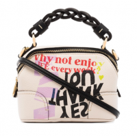 Женская сумка Chloe Daria с надписями розовая