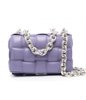 Bottega Veneta сумка Chain Cassette фиолетовая