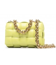 Bottega Veneta сумка Chain Cassette желтая