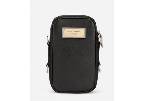 Мужская поясная сумка Dolce Gabbana Granata черная 