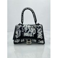 Сумка Balenciaga Crush с рисунком черная 