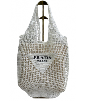 Сумка Prada Crochet Tote White