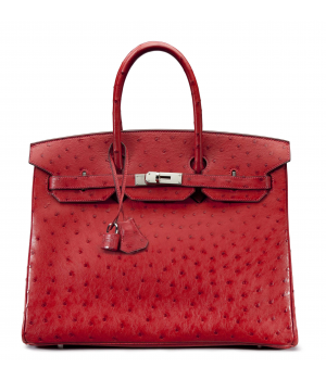 Сумка Hermes Kelly 28 Ostrich Dark Red