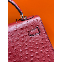 Сумка Hermes Kelly 28 Ostrich Dark Red