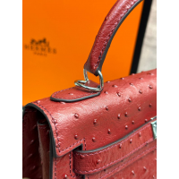 Сумка Hermes Kelly 28 Ostrich Dark Red