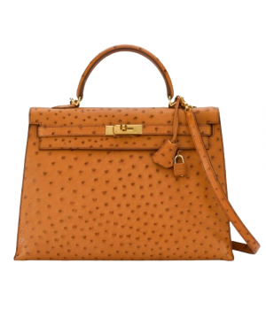 Сумка Hermes Kelly 28 Ostrich Brown