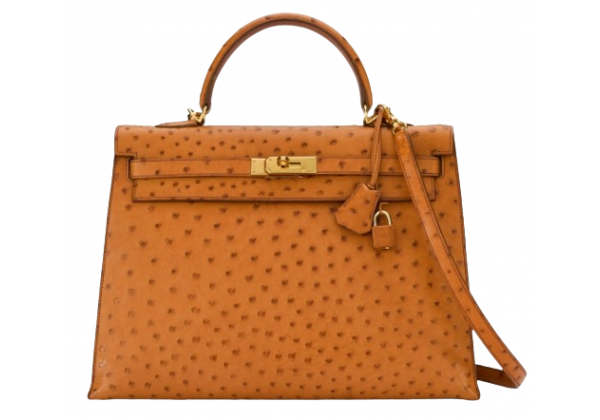 Сумка Hermes Kelly 28 Ostrich Brown