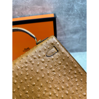 Сумка Hermes Kelly 28 Ostrich Brown