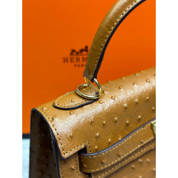 Сумка Hermes Kelly 28 Ostrich Brown