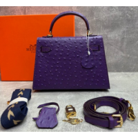 Сумка Hermes Kelly 22 Ostrich Violet