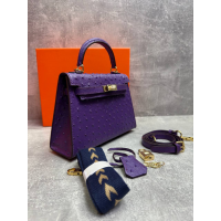 Сумка Hermes Kelly 22 Ostrich Violet