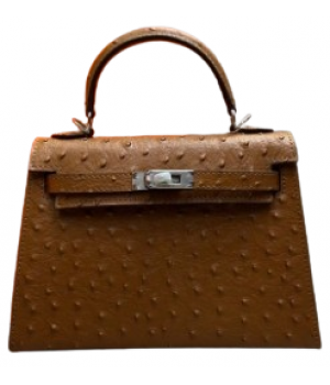 Сумка Hermes Kelly 22 Ostrich Brown