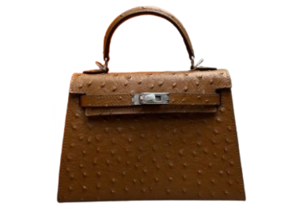 Сумка Hermes Kelly 22 Ostrich Brown