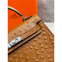 Сумка Hermes Kelly 22 Ostrich Brown