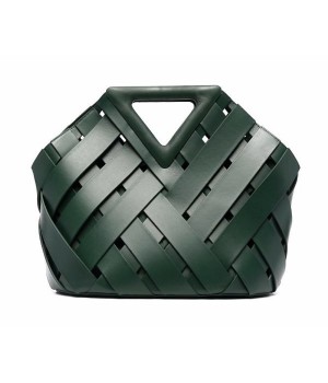 Bottega Veneta сумка Point Basket зеленая