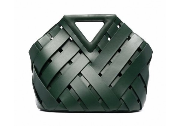 Bottega Veneta сумка Point Basket зеленая