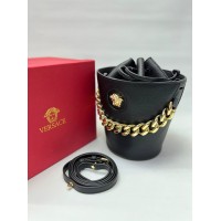 Женская сумка Versace La Medusa  черная с золотым