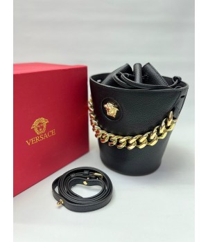 Женская сумка Versace La Medusa  черная с золотым