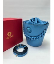 Женская сумка Versace La Medusa  голубая 
