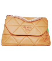 Prada сумка Re-Edition стеганая коричневая