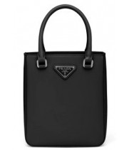 Сумка-тоут Prada из полированной кожи черная
