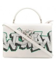 Сумка Off-White Jitney с принтом белая 