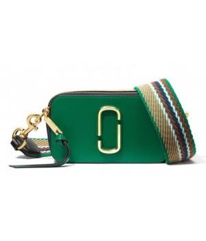 Женская Marc Jacobs сумка Snapshot зеленая с золотым 