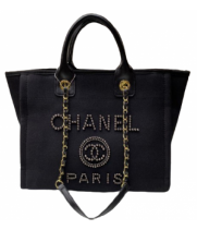 Сумка Chanel Tote с логотипом черная 