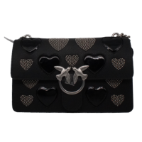 Pinko сумка Love Icon Simply черная с сердцами 