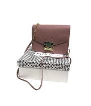 Furla сумка basic коричнево-розовая