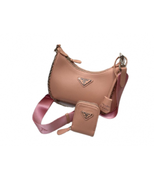 Prada сумка Re-Edition с футляром розовая 