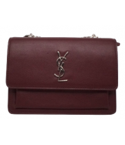 Сумка Saint Laurent Sunset бордовая