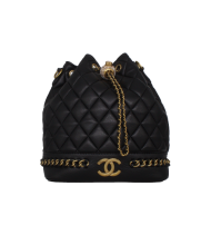 Сумка Chanel PRE-OWNED черная с золотым